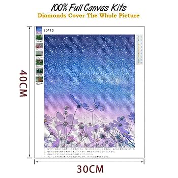 Amazon | ダイヤモンドアート 花 5dダイヤモンド塗装キット
